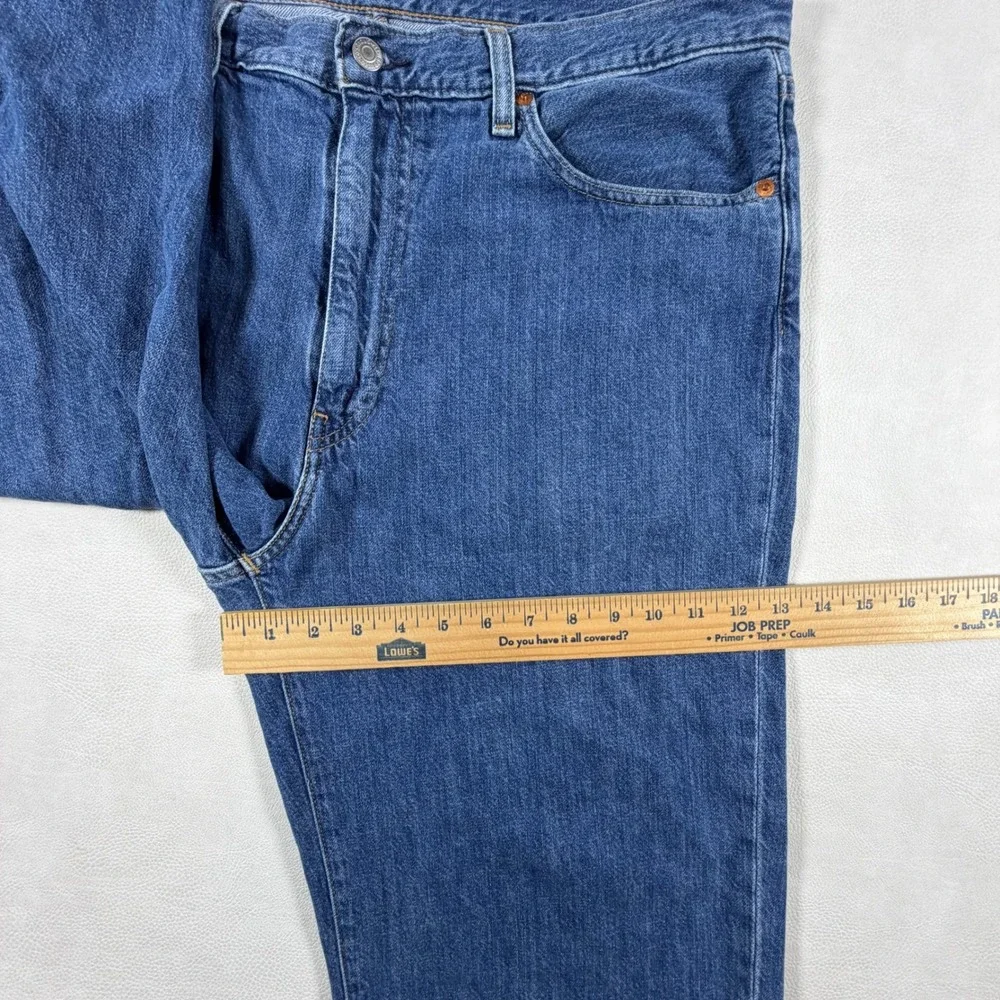 Levis Premium LOT 568 LOOSE STRAIGHT Big E Jeans Cotton Linen Denim Mens 36x32